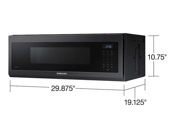 SAMSUNG ME11A7510DG 1.1 cu. ft. Smart SLIM Over-the-Range Microwave with 400 CFM Hood Ventilation, Wi-Fi & Voice Control in Black Stainless Steel