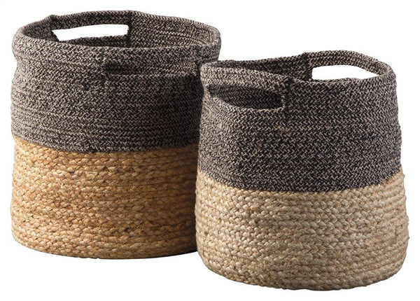 ASHLEY FURNITURE A2000095 Parrish Natural/black Basket set of 2