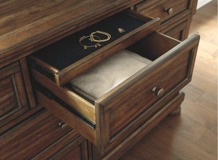 ASHLEY FURNITURE PKG006421 Queen Panel Bed With Mirrored Dresser