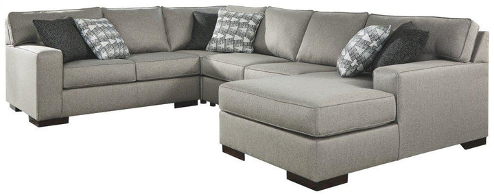 ASHLEY FURNITURE 41902S4 Marsing Nuvella 4-piece Sectional With Chaise