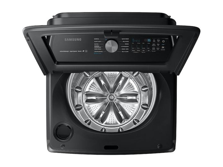 SAMSUNG WA54R7600AV 5.4 cu ft Top Load Washer with Super Speed in Black Stainless Steel