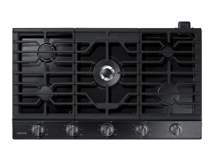 SAMSUNG NA36N6555TG 36" Smart Gas Cooktop with Illuminated Knobs in Black Stainless Steel