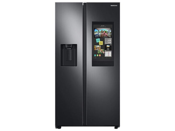 SAMSUNG RS22T5561SG 22 cu. ft. Counter Depth Side-by-Side Refrigerator with Touch Screen Family Hub TM in Black Stainless Steel