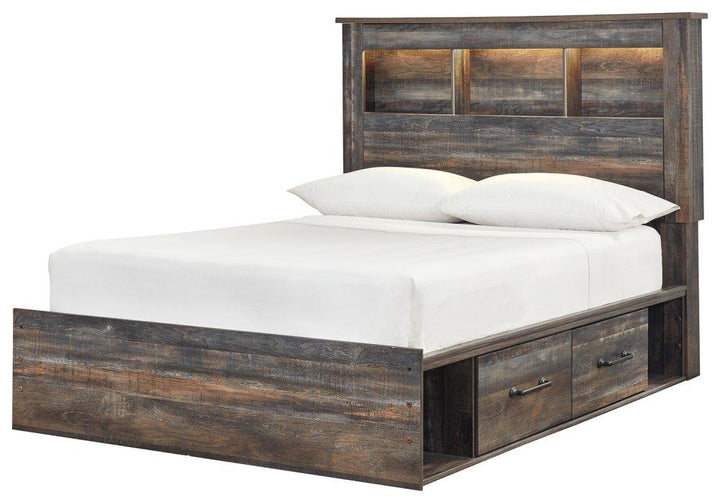 ASHLEY FURNITURE B211B45 Drystan Full Bookcase Bed With 4 Storage Drawers
