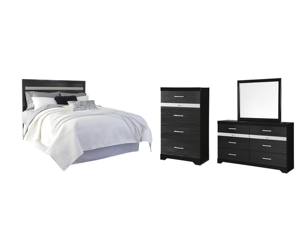 ASHLEY FURNITURE PKG007638 King/california King Panel Headboard With Mirrored Dresser and Chest
