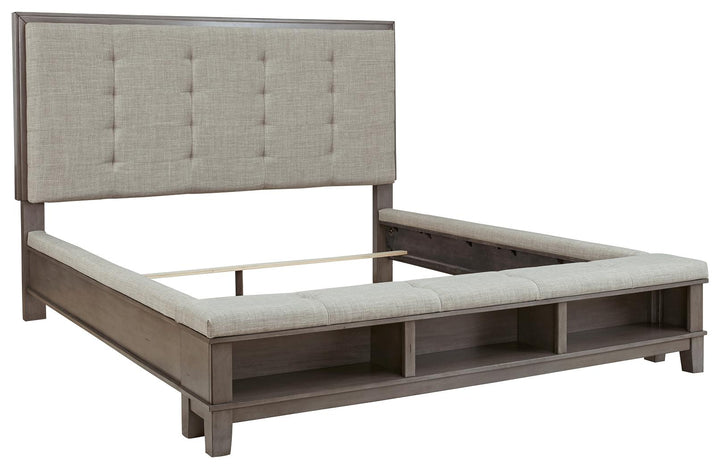 ASHLEY FURNITURE B649B4 Hallanden King Panel Bed With Storage