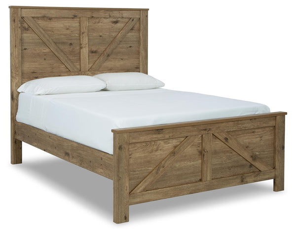 ASHLEY FURNITURE B2119B4 Shurlee Queen Crossbuck Panel Bed