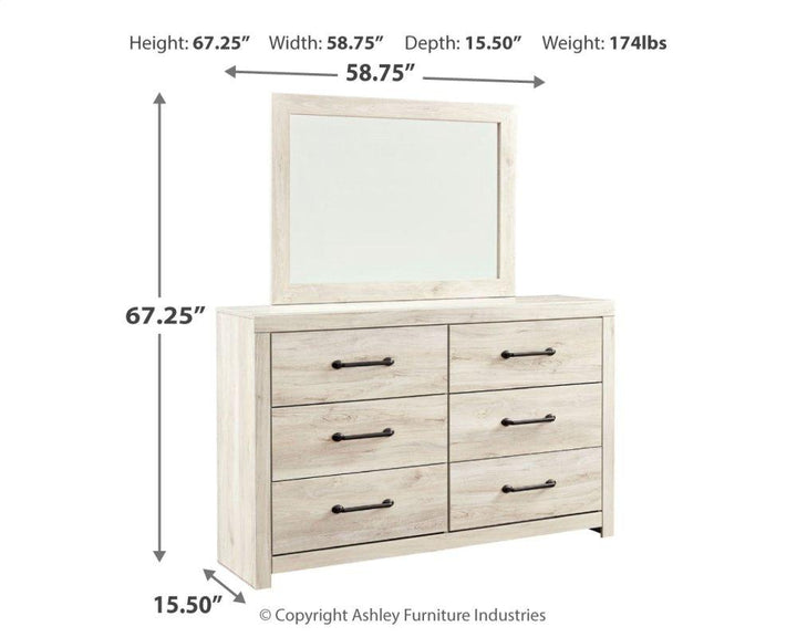 ASHLEY FURNITURE PKG003010 Twin Panel Bed With Mirrored Dresser, Chest and Nightstand