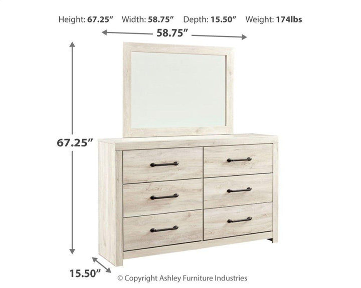 ASHLEY FURNITURE PKG003019 Queen Panel Bed With 4 Storage Drawers With Mirrored Dresser