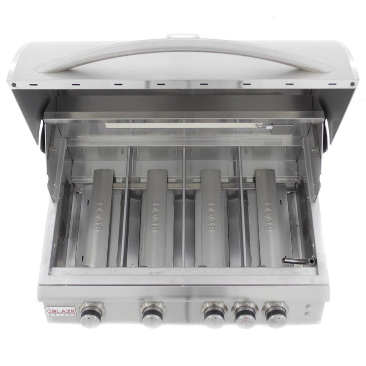 BLAZE GRILLS BLZ4LTE2NG Blaze 32 Inch 4-Burner LTE Gas Grill With Rear Burner and Built-in Lighting System, With Fuel Type - Natural Gas