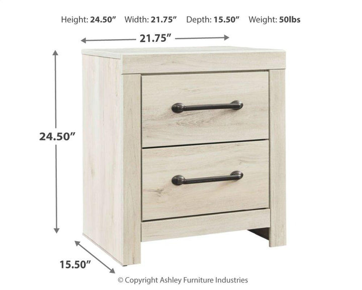 ASHLEY FURNITURE PKG014085 King Panel Bed With 2 Storage Drawers With Mirrored Dresser and Nightstand