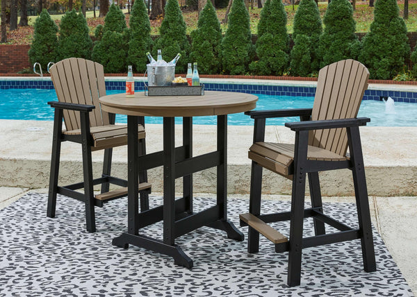 ASHLEY FURNITURE PKG009512 Outdoor Bar Table and 2 Barstools