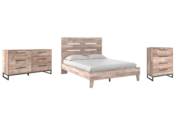 ASHLEY FURNITURE PKG009193 Queen Platform Bed With Dresser and Chest