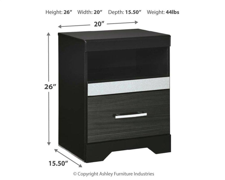 ASHLEY FURNITURE PKG014076 King Poster Bed With Mirrored Dresser and Nightstand