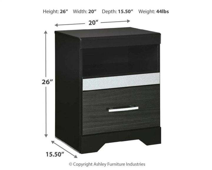 ASHLEY FURNITURE PKG007657 Queen Panel Bed With 2 Storage Drawers With Mirrored Dresser, Chest and Nightstand