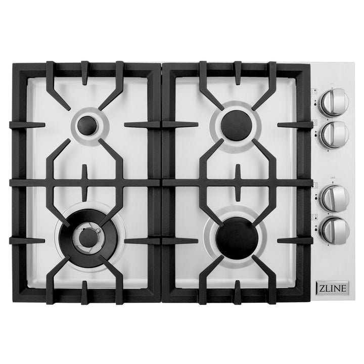 ZLINE KITCHEN AND BATH RC30 ZLINE 30" Drop-in Gas Stovetop with 4 Gas burners Finish: Stainless Steel