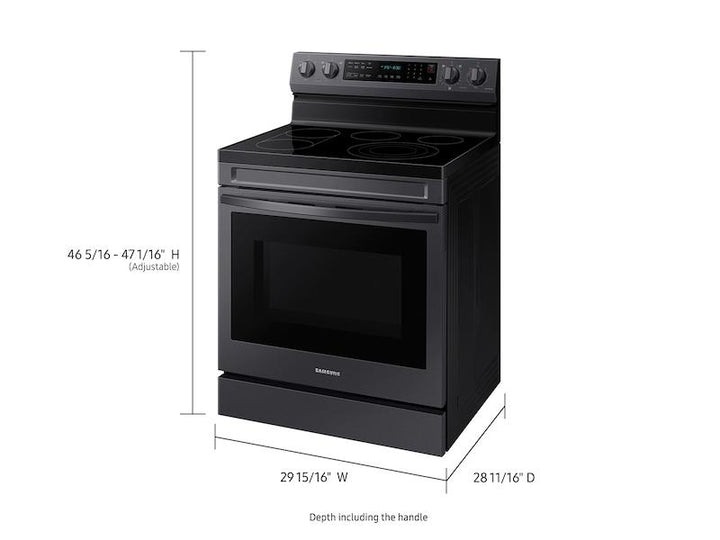 SAMSUNG NE63A6711SG 6.3 cu. ft. Smart Freestanding Electric Range with No-Preheat Air Fry, Convection+ & Griddle in Black Stainless Steel