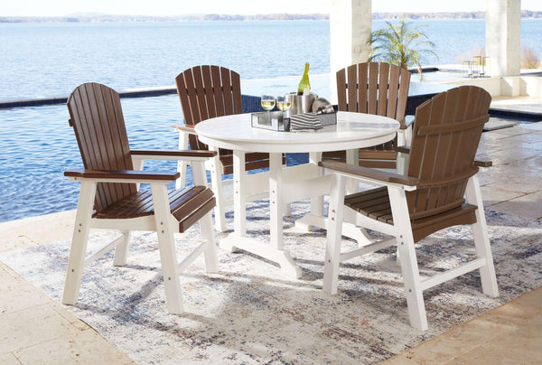 ASHLEY FURNITURE PKG013810 Outdoor Dining Table and 4 Chairs