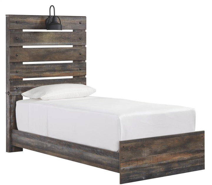 ASHLEY FURNITURE PKG003227 Twin Panel Bed With Mirrored Dresser, Chest and 2 Nightstands