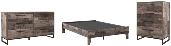 ASHLEY FURNITURE PKG009106 Full Platform Bed With Dresser and Chest