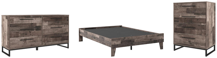 ASHLEY FURNITURE PKG009106 Full Platform Bed With Dresser and Chest