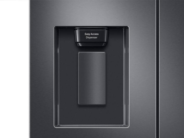 SAMSUNG RF22A4221SG 22 cu. ft. Smart 3-Door French Door Refrigerator with External Water Dispenser in Fingerprint Resistant Black Stainless Steel