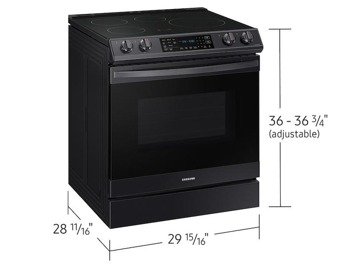 SAMSUNG NE63B8211SG 6.3 cu. ft. Smart Rapid Heat Induction Slide-in Range in Black Stainless Steel