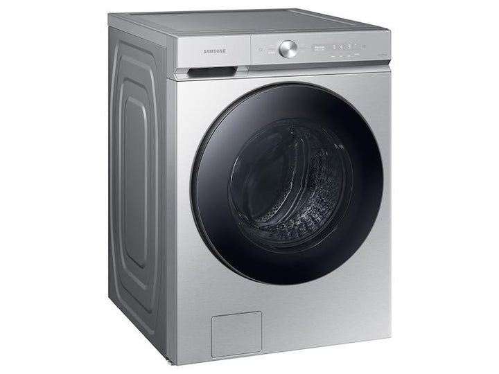 SAMSUNG WF53BB8700ATUS Bespoke 5.3 cu. ft. Ultra Capacity Front Load Washer with Super Speed Wash and AI Smart Dial in Silver Steel