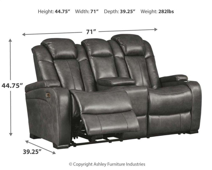 ASHLEY FURNITURE 85001U2 Turbulance Power Reclining Sofa and Loveseat