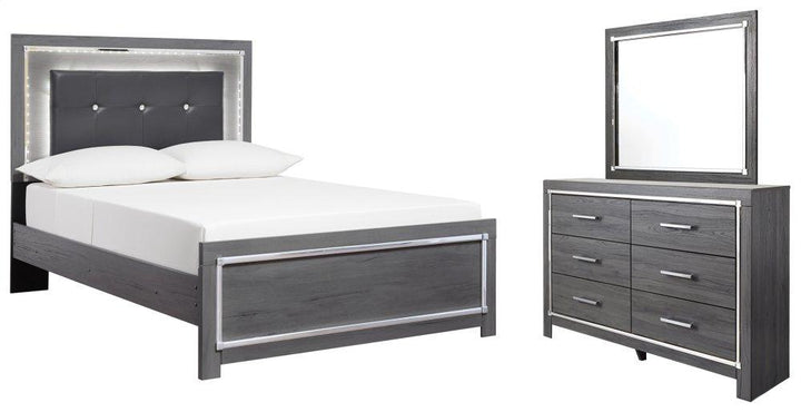 ASHLEY FURNITURE PKG003607 Full Panel Bed With Mirrored Dresser