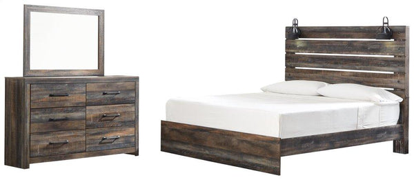 ASHLEY FURNITURE PKG003193 King Panel Bed With Mirrored Dresser