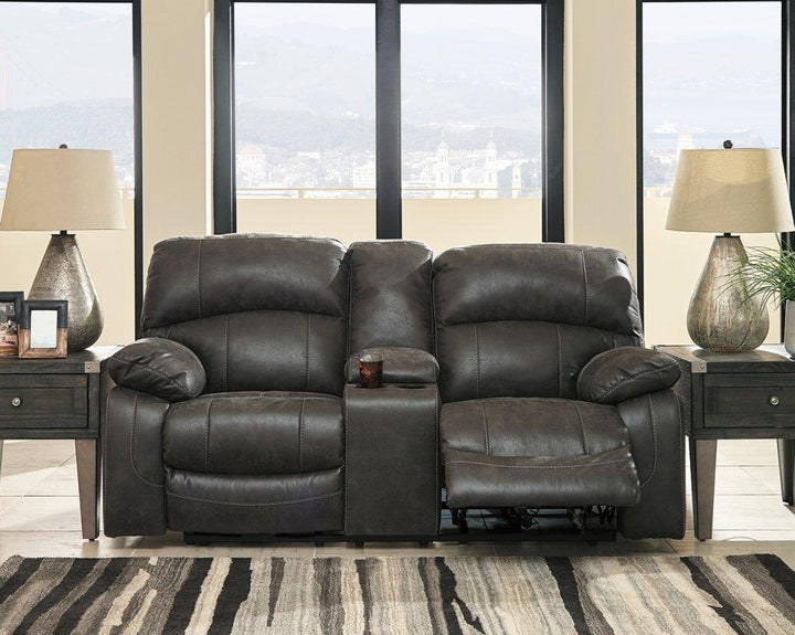 ASHLEY FURNITURE 5160118 Dunwell Power Reclining Loveseat With Console