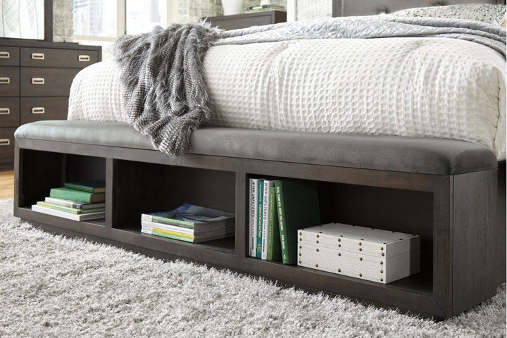 ASHLEY FURNITURE B731B8 Hyndell King Upholstered Panel Bed With Storage