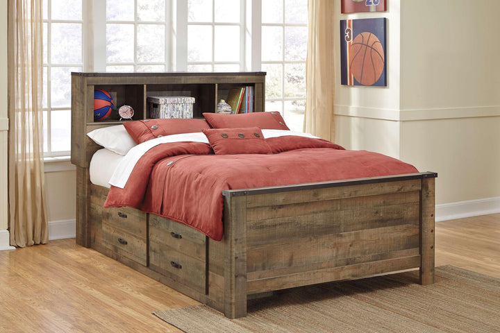 ASHLEY FURNITURE PKG000033 Full Panel Bed With 2 Storage Drawers With Mirrored Dresser