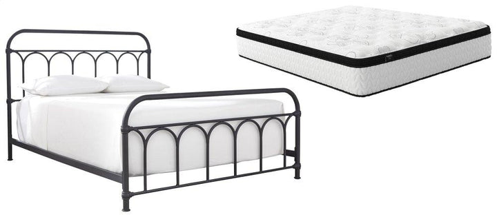 ASHLEY FURNITURE PKG008846 Queen Metal Bed With Mattress