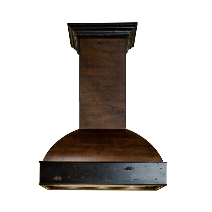 ZLINE KITCHEN AND BATH 369AW36 ZLINE 36" Wooden Wall Mount Range Hood in Antigua and Walnut - Includes Motor Size: 36 inch