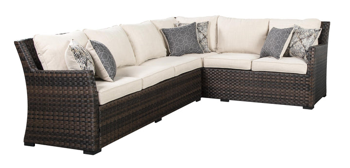 ASHLEY FURNITURE PKG014555 3-piece Sofa Sectional and Chair With Table