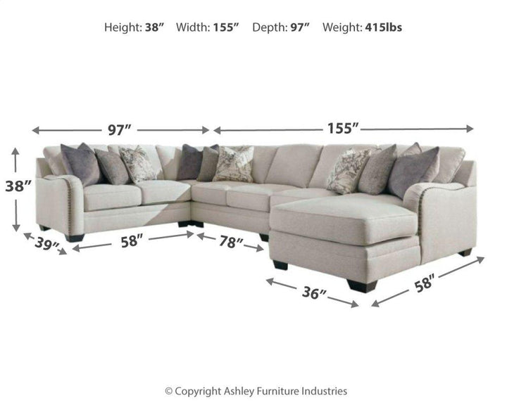 ASHLEY FURNITURE 32101S8 Dellara 5-piece Sectional With Chaise