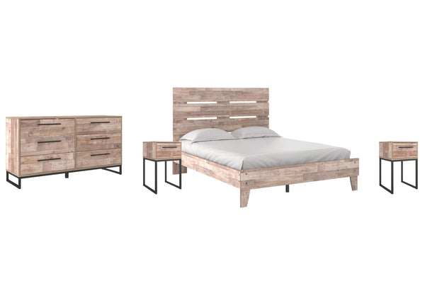 ASHLEY FURNITURE PKG009189 Queen Platform Bed With Dresser and 2 Nightstands