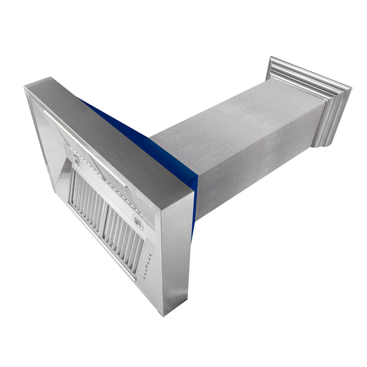 ZLINE KITCHEN AND BATH 8654BG30 ZLINE Ducted ZLINE DuraSnow Stainless Steel R Range Hood with Blue Gloss Shell Size: 30 Inch