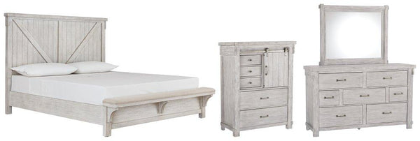 ASHLEY FURNITURE PKG006820 Queen Panel Bed With Mirrored Dresser and Chest