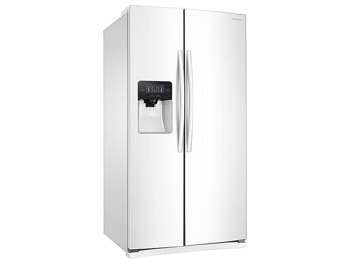 SAMSUNG RS25J500DWW 25 cu. ft. Side-by-Side Refrigerator with LED Lighting in White