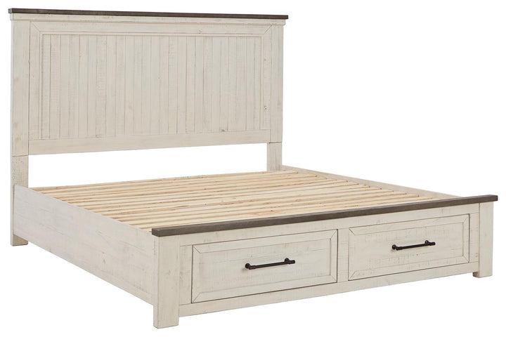 ASHLEY FURNITURE B784B4 Brewgan King Panel Storage Bed