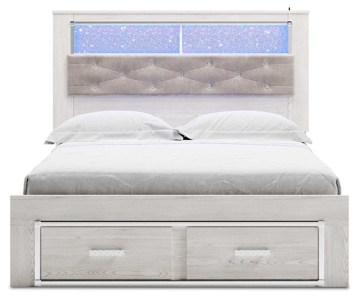 ASHLEY FURNITURE B2640B19 Altyra Queen Upholstered Bookcase Bed With Storage