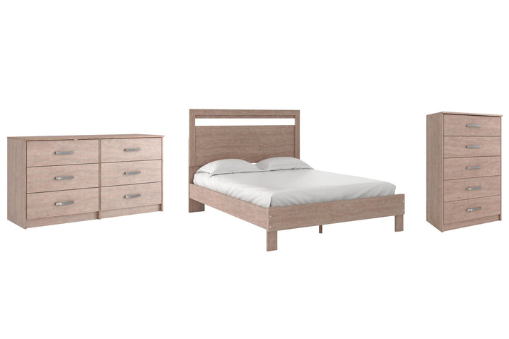ASHLEY FURNITURE PKG009241 Queen Platform Bed With Dresser and Chest