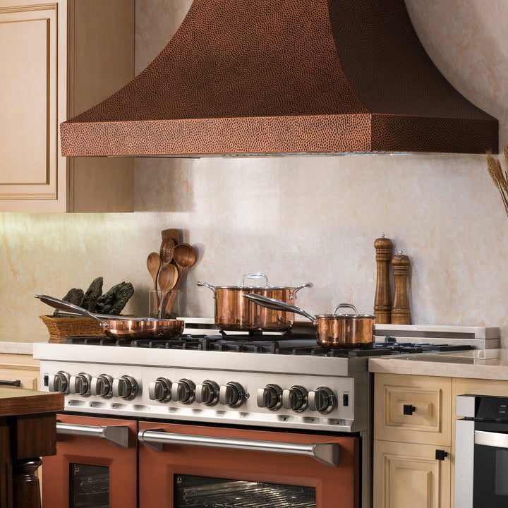 ZLINE KITCHEN AND BATH 8632H30 ZLINE Designer Series Hand-Hammered Copper Finish Wall Range Hood Size: 30 Inch