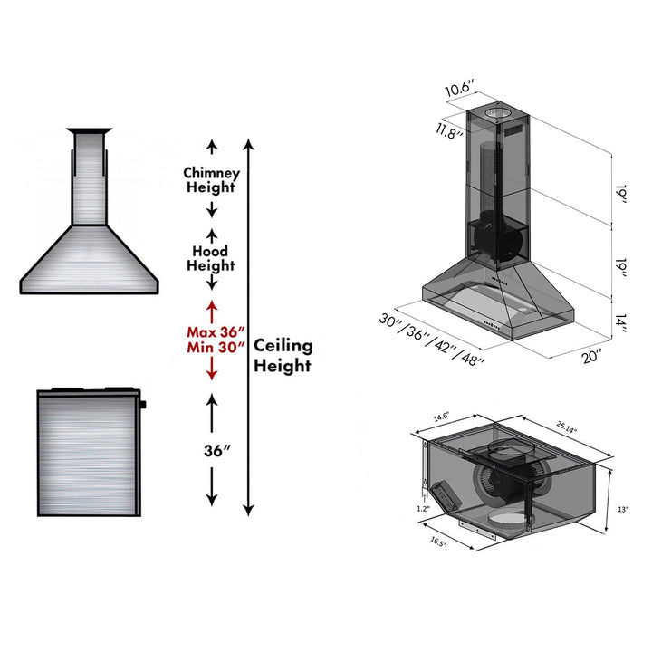 ZLINE KITCHEN AND BATH 597IRS48400 ZLINE Single Remote Blower Island Mount Range Hood in Stainless Steel Size: 48 Inch, CFM: 400