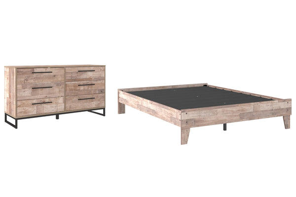 ASHLEY FURNITURE PKG009180 Queen Platform Bed With Dresser
