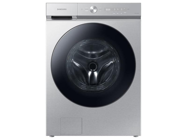 SAMSUNG WF53BB8700ATUS Bespoke 5.3 cu. ft. Ultra Capacity Front Load Washer with Super Speed Wash and AI Smart Dial in Silver Steel