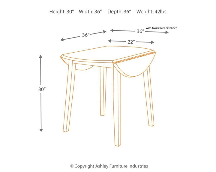 ASHLEY FURNITURE D310D2 Hammis Dining Table With 2 Chairs